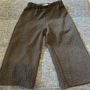 H&M Toddler Girls Crinkle Wide Leg Pull On Pants Black
